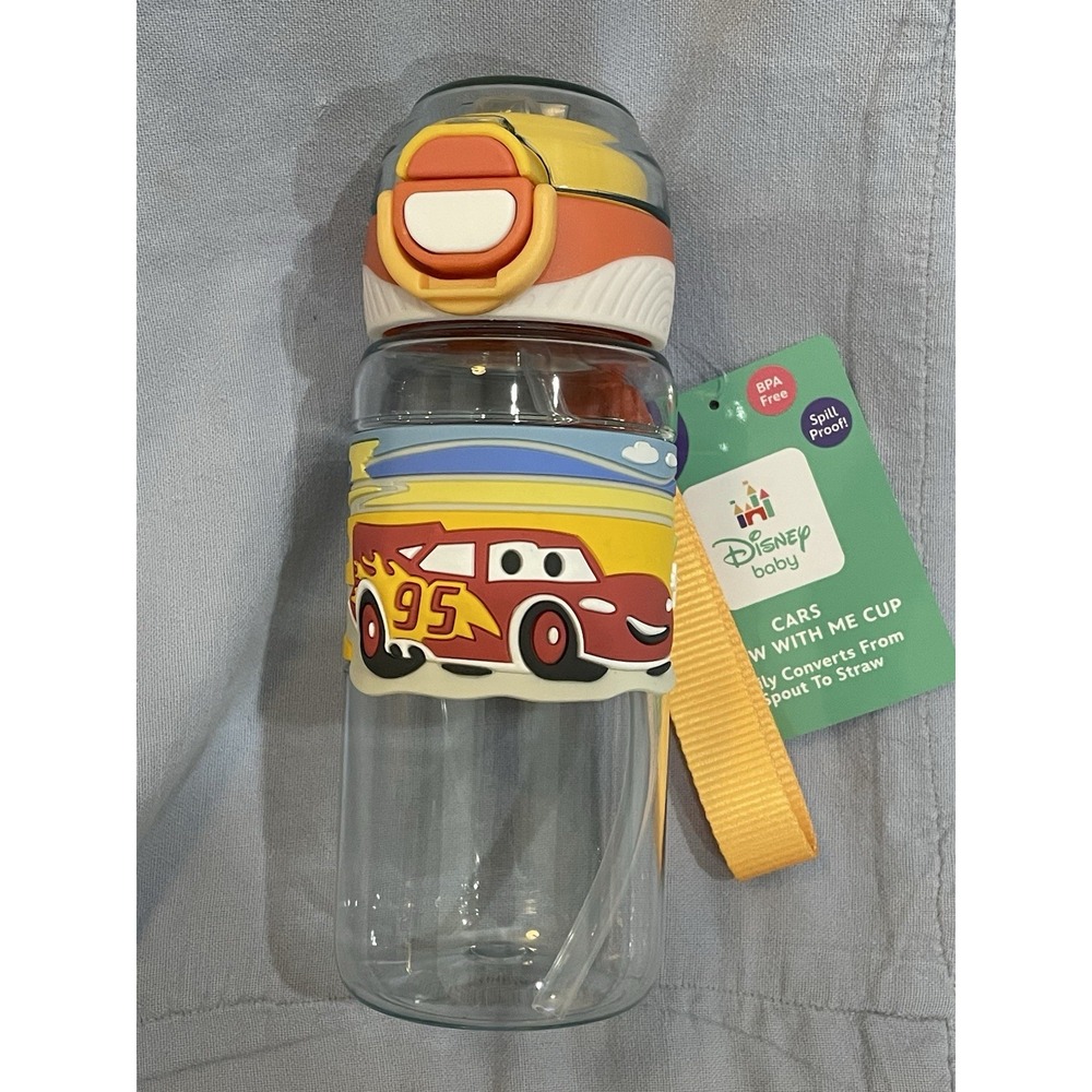 NEW Disney Baby Pixar Cars 17oz Grow With Me Cup 2 In 1 Lid - Lightning McQueen